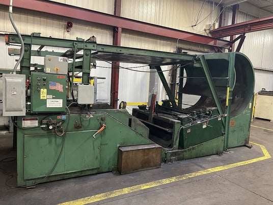 20000 lb. Feed-Lease #FLCC-20M-7260-P20, cradle / straightener, 60" width, 72" outside dimension, 5-roll - Image 1