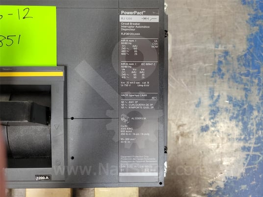 Square D Rjf Powerpact R-frame Mccb Micrologic 6.0 Amps Lsig, 1200 Amps Ampacity - Image 6