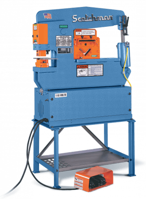 3" x 3" x 5/16" Scotchman #Porta-Fab-45, hydraulic ironworker, 45 ton, 2" die holder, electric foot pedal - Image 3