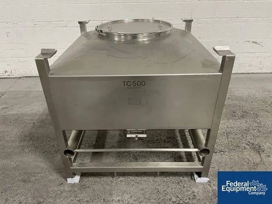 17.65 cu.ft., LB Bohle #TC 500, stainless steel bin, 500 Liter, stackable design, one bottom with manual valve - Image 3