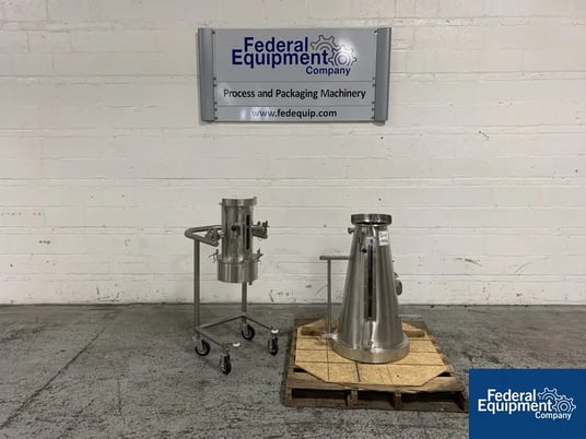 Glatt #GPCG5, Wurster insert, stainless steel, 9" Wurster column on cart, w/ expansion chamber - Image 1