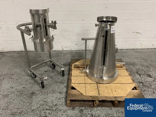 Glatt #GPCG5, Wurster insert, stainless steel, 9" Wurster column on cart, w/ expansion chamber - Image 2