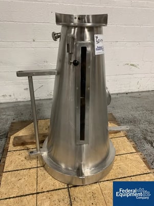 Glatt #GPCG5, Wurster insert, stainless steel, 9" Wurster column on cart, w/ expansion chamber - Image 3