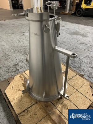 Glatt #GPCG5, Wurster insert, stainless steel, 9" Wurster column on cart, w/ expansion chamber - Image 5
