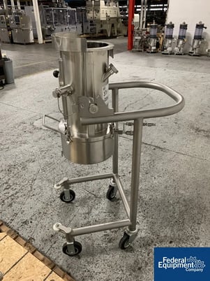Glatt #GPCG5, Wurster insert, stainless steel, 9" Wurster column on cart, w/ expansion chamber - Image 7