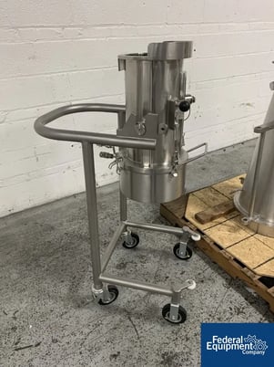 Glatt #GPCG5, Wurster insert, stainless steel, 9" Wurster column on cart, w/ expansion chamber - Image 8