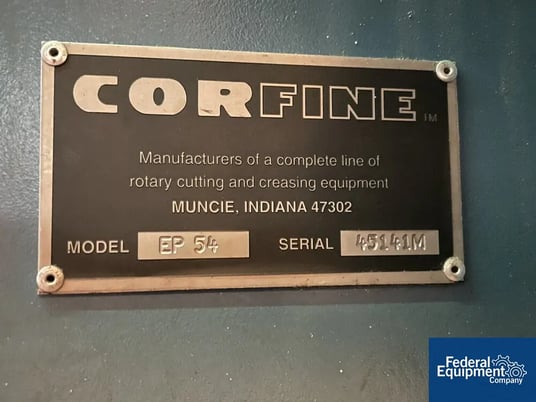 Corfine Pass Thru Die Cutter #EP54, 54" wide, with motordrive - Image 2