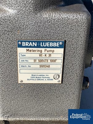 Braun + Luebbe #N-K31, Metering Pump, 65 GPH, Stainless Steel, .75 hp, 230/460 volt xp motor - Image 2