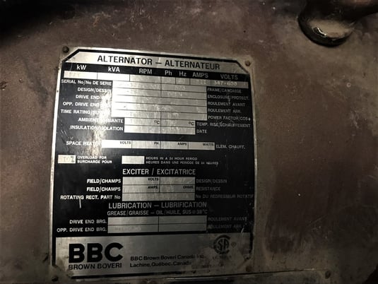 175 KW Moline #THD800-6A, generator (core), 1800 RPM, 347/600 Volts - Image 10