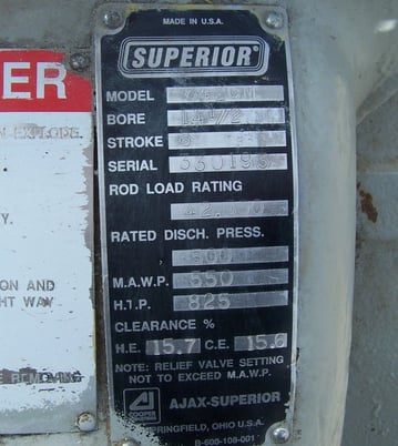 14.5" Bore, Superior, Compressor Cylinder - Image 2