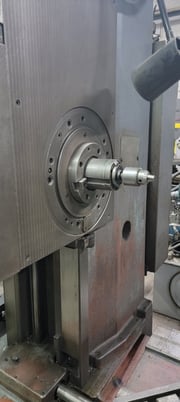 3.5" Tos #W9A, table type horizontal boring mill, 39" x44" built in power rotary table, #40 taper w/PDB, 1981 - Image 5