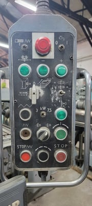 3.5" Tos #W9A, table type horizontal boring mill, 39" x44" built in power rotary table, #40 taper w/PDB, 1981 - Image 7