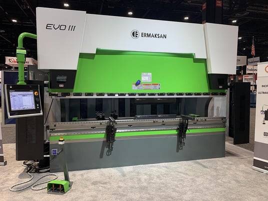 193 Ton, Ermak #EVO-3 CNC hybrid press brake, 1' overall, 128" between housing, 10.83" stroke, 16.14" throat - Image 2