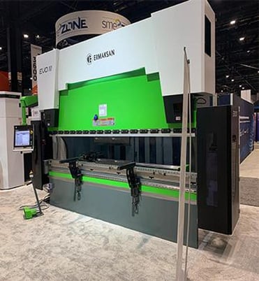 193 Ton, Ermak #EVO-3 CNC hybrid press brake, 1' overall, 128" between housing, 10.83" stroke, 16.14" throat - Image 8