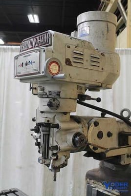Birmingham #BPV-1054, ram type vertical mill, 10" x54" table, 3 HP, R-8,2000, #63982 - Image 4