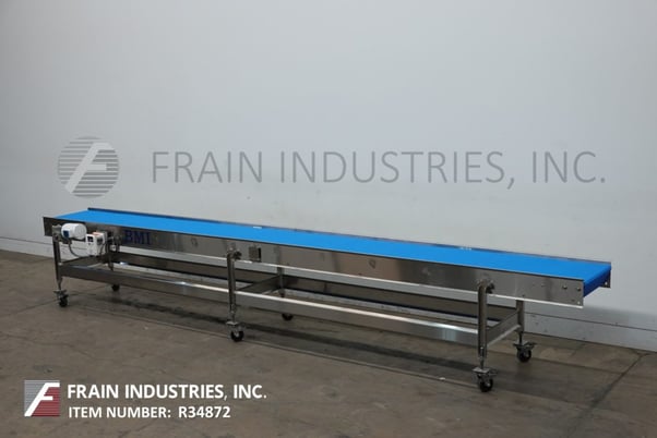 24" wide x 20' long, BMI / Benda, table top conveyor, Stainless Steel frame - Image 5