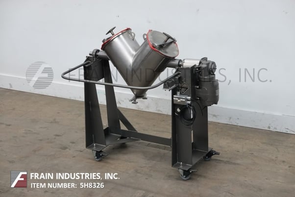 1 cu.ft. Patterson, Stainless Steel twin shell mixer, (2) 11-1/2" ID product ports with bolt down covers, .25 - Image 5