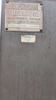 1000 lb. American Steel Line #60, Uncoiler, 18" width, 48" outside dimensions, 13"-20" ID range, 1/2 HP - Image 6