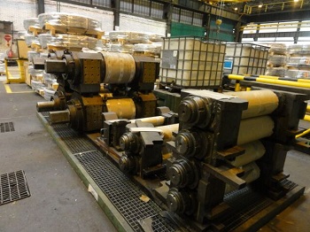 17" x 19.6" x 19.6" Loewy Robertson, 4 HI cold rolling mill, Carbon Steel, 5 ton coil weight, paper filter - Image 6