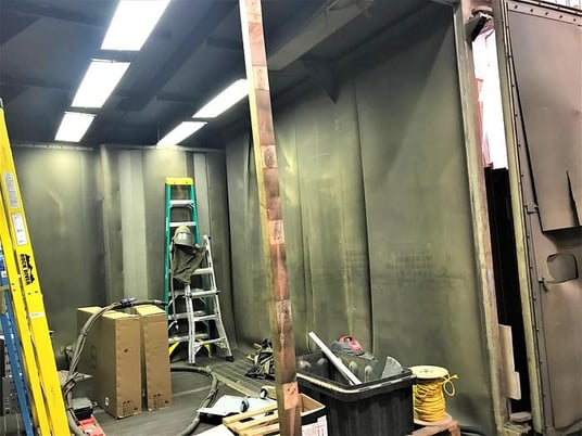 120" width x 185" D x 139" H Wheelabrator Modular Blast Room, dust collector, 2009 - Image 2