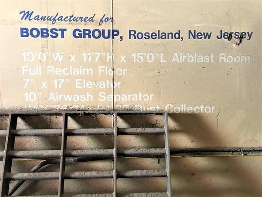 120" width x 185" D x 139" H Wheelabrator Modular Blast Room, dust collector, 2009 - Image 4