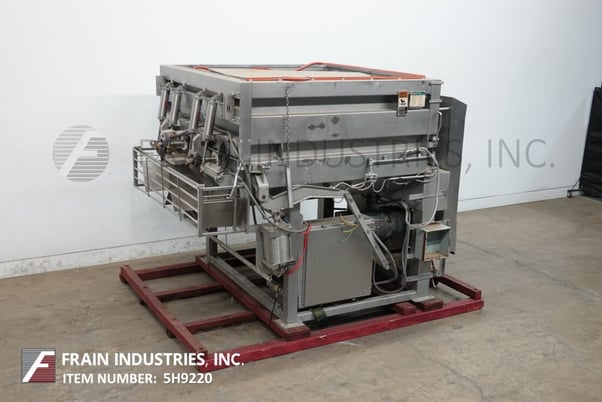 120 cu.ft. Blentech Corp #DM-34072-RVS, 304 Stainless Steel dual trough ribbon blender, (2) 20 HP chain to - Image 1