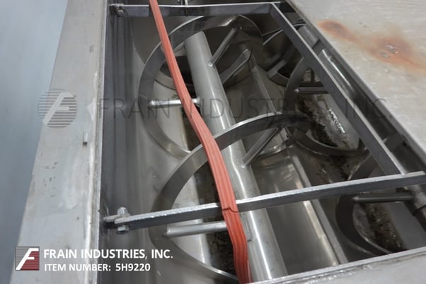 120 cu.ft. Blentech Corp #DM-34072-RVS, 304 Stainless Steel dual trough ribbon blender, (2) 20 HP chain to - Image 2
