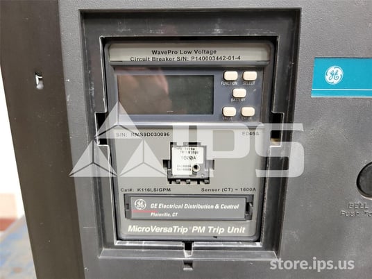 1600 Amps GE Wph-16 Mo/do We2gcqmx1xaxxbx 120 Volts AC Shunt Trip, Mvt Pm Lsig, 1600 Amps Ct, 1600 Amps Rp - Image 4