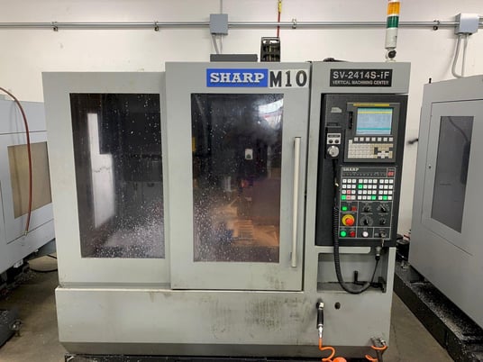 Sharp #SV-2414S-IF, CNC vertical machining center, 10 automatic tool changer, 24" X, 14" Y, 18" Z, 10000 RPM - Image 1