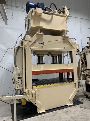 300 Ton, Schuler #4-CP-300, 4-post, 6" stroke, 20" daylight, 74" x 52" bed, AB SLC, floor standing - Image 2