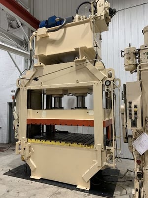 300 Ton, Schuler #4-CP-300, 4-post, 6" stroke, 20" daylight, 74" x 52" bed, AB SLC, floor standing - Image 3