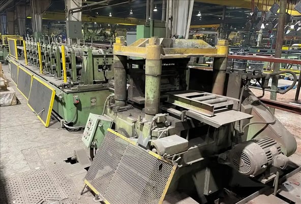 9 Stand, Yoder #M-3 Cee Purlin tooled, gear driven rollforming line, 3" arbor,S43019 - Image 2