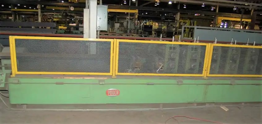 9 Stand, Yoder #M-3 Cee Purlin tooled, gear driven rollforming line, 3" arbor,S43019 - Image 6