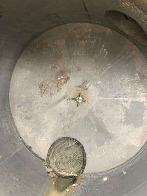3000 gallon Stainless Steel tank, 96" dia. x 94" straight side, flat top, dish bottom - Image 5