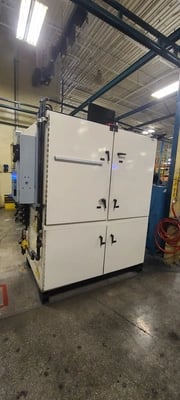 D.o. James Engineering #562, automatic twin spindle gear deburrer, 14" gear diameter, AB PLC - Image 4