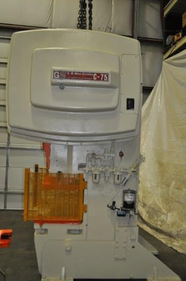 75 Ton, Bliss #C75, 4" stroke, 15" Shut Height, 3.5" adj., 35-70 SPM, 36" x24"bed, air clutch & brake, 1974 - Image 4