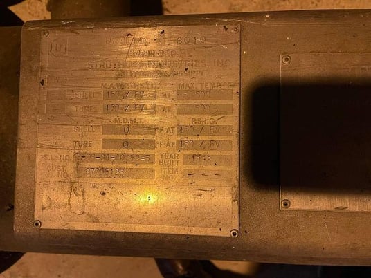 150 psig, Tema, Stainless Steel tube type heat exchanger, 12" dia. x 160" L, 1998 - Image 2