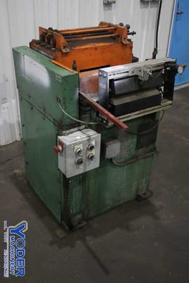 20" Cooper Weymouth, 7 roll stock straightener, 2" roll diameter, pinch rolls, 1 HP, #74705 - Image 1