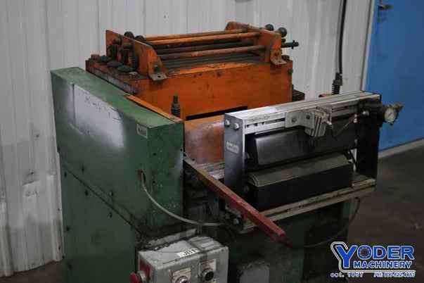 20" Cooper Weymouth, 7 roll stock straightener, 2" roll diameter, pinch rolls, 1 HP, #74705 - Image 2