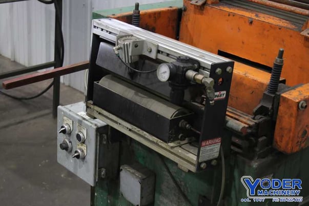 20" Cooper Weymouth, 7 roll stock straightener, 2" roll diameter, pinch rolls, 1 HP, #74705 - Image 3