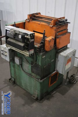 20" Cooper Weymouth, 7 roll stock straightener, 2" roll diameter, pinch rolls, 1 HP, #74705 - Image 4