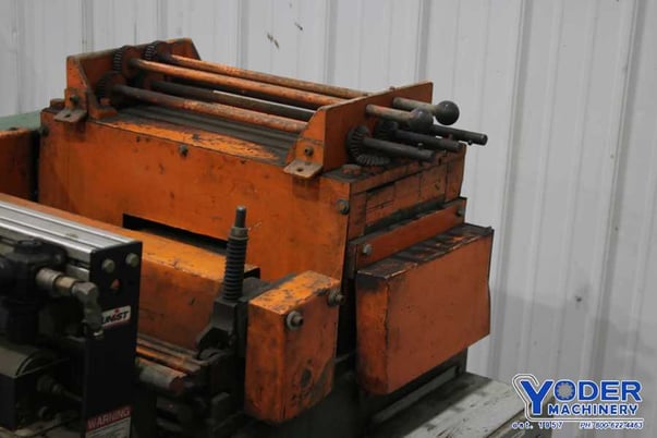 20" Cooper Weymouth, 7 roll stock straightener, 2" roll diameter, pinch rolls, 1 HP, #74705 - Image 5