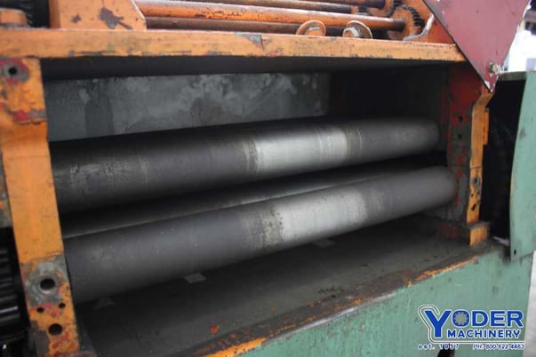 20" Cooper Weymouth, 7 roll stock straightener, 2" roll diameter, pinch rolls, 1 HP, #74705 - Image 6