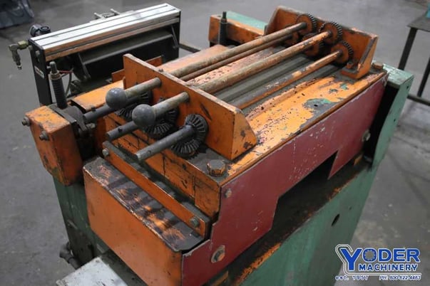 20" Cooper Weymouth, 7 roll stock straightener, 2" roll diameter, pinch rolls, 1 HP, #74705 - Image 7