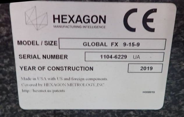 Brown & Sharpe Hexagon #Global-FX-9.15.9, DCC coordinate measuring machine, PC DMIS CAD ++, 2019 - Image 8