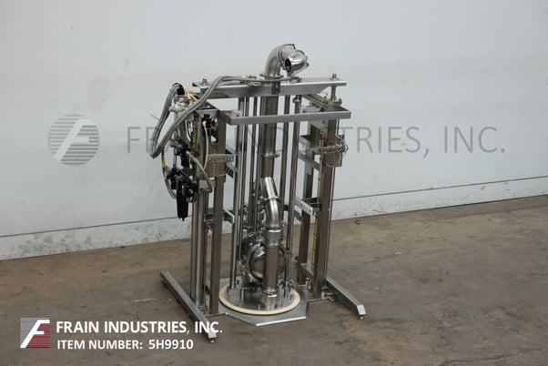 Murzan #PI-50, Sanitary, Stainless Steel, 55 gallon drum unloader with DUS7IM4X4 Stainless Steel double - Image 1