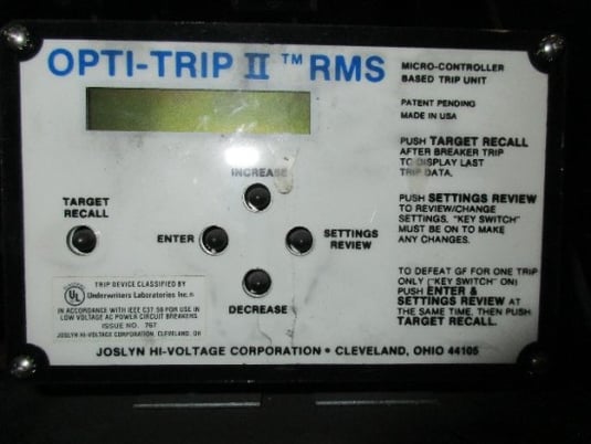 1600 Amps, Roller Smith, RS-50, manually operated, drawout, LSIG, 600 Volts - Image 3