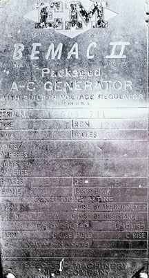 300 KW, 1200 RPM, Bemac #II, brushless, 240/480V., generator end - Image 2