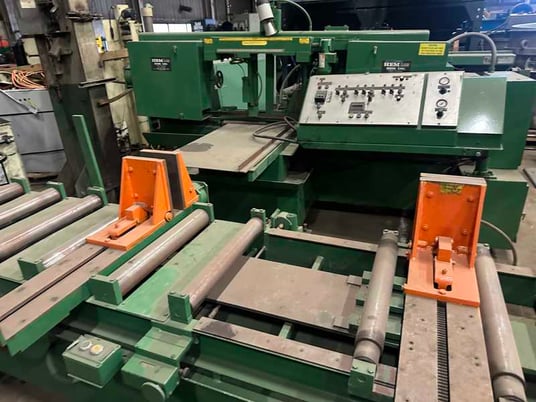 20" x 20" Hem #H140A, horizontal band saw, 18' 6" x 1-1/2" blade, coolant, 10 HP, #74784 - Image 7