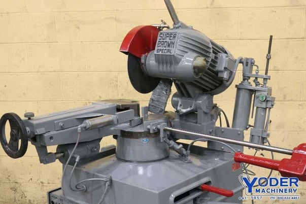 Super Brown #350, cold saw, manual vise, 2 HP, 18-3 RPM, #72342 - Image 9